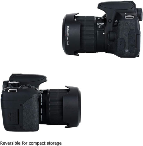 JJC EW-63C Reversible Lens Hood Sun Shade for Canon EOS Rebel T8i T7i T6i T5i SL3 SL2 90D 80D 70D 77D Camera with Kit Lens Canon EF-S 18-55mm f/3....