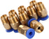 Eowpower 10 Pcs PC4-M10 Pneumatic Air Straight Quick Fitting 4mm thread M10 One touch hose Connector...
