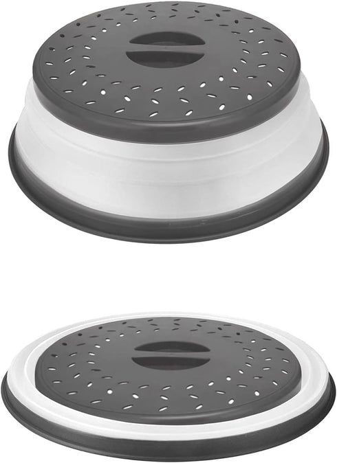 Collapsible Microwave Cover for Food Microwave Splatter Cover Dishwasher Safe,BPA Free,10.5 inch,Gray...