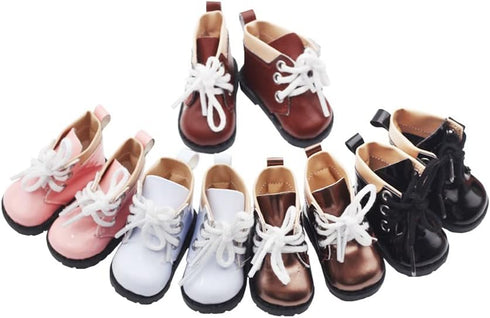 niannyyhouse 20cm Plush Doll Boots Leather Shoes Length 5.5cm 8in Doll Accessories Dress Up (Pink)...