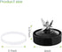 (Pack of 2) Blender Replacement Parts 7 Fins Extractor Blade Assembly with Rubber Gasket Compatible with Nurti Ninja Blenders Auto iQ BL480 BL401 ...