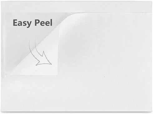 7.5 inch X 5.5 inch Clear Self-adhesive Top Loading Packing List Pouches, Shipping Label Envelopes, Mailing Pouches For Shipping Clear, 50pcs, Whi...