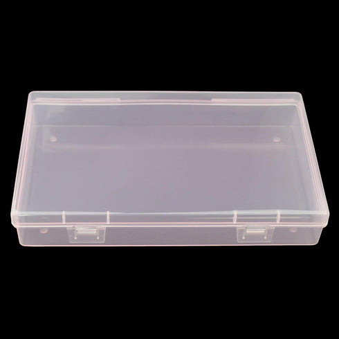 Goodma 4 Pieces Rectangular Plastic Boxes Empty Storage Organizer Containers with Hinged Lids for Small Items and Other Craft Projects (Pink, 7.1 ...