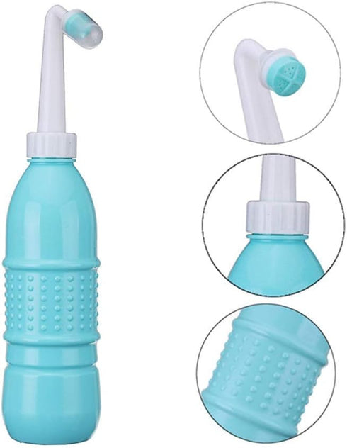 Travel Bidet Bottle, Portable Bidet Sprayer Hand held Bidet 500ml for Personal Hygiene Care,Extra Long Pointed Nozzle Spray for Women, Baby and El...