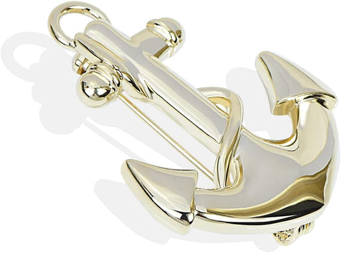 Vintage Nautical Sailboat Navy Rudder Anchor Brooch Pin Sailor Seaman Badge Jewelry Ship Wheel Pin...
