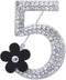 Brooch Pin Number Five Pin Brooch Corsage Scarf pin Rhinestones Breastpin for Wedding/Banquet/Bouquet...