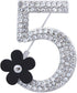 Brooch Pin Number Five Pin Brooch Corsage Scarf pin Rhinestones Breastpin for Wedding/Banquet/Bouquet...
