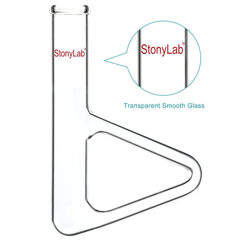 stonylab Thiele Melting Point Tube, Borosilicate Glass Measuring Point Lab Melting Point Tube Triangle Shape Thiele Tube, 150 mm...