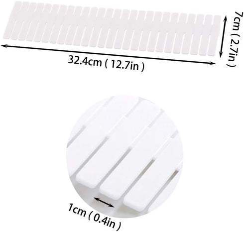 JSF Drawer Dividers,12.7' x 2.7' Kitchen Drawer Organizer Set of 12 Adjustable Drawer Dividers Organizer Separator for Clothes Makeup Storage of D...