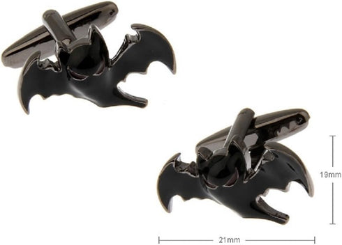 Bat Halloween Pair Cufflinks in a Presentation Gift Box & Polishing Cloth...