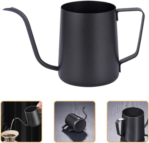 Coffee Pot Whistling Teapot Coffee Drip Pot Pour over Coffee Maker Stovetop Whistling Kettle Long Spout Kettle Whistling Teakettle Tea Strainer Go...
