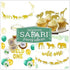 JeVenis 30 Pcs Gold Glitter Jungle Safari Animal Cupcake Toppers Jungle Animals Cake Decorations for Jungle safari Animals Party Baby Showers Birt...