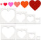 Heart Stencils for Painting on Wood,16 Pcs Plastic Large to Small Different Sizes Heart Templates for Drawing and Crafts,Spraying on Wall-Reusable...