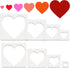 Heart Stencils for Painting on Wood,16 Pcs Plastic Large to Small Different Sizes Heart Templates for Drawing and Crafts,Spraying on Wall-Reusable...