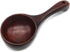 8 Inch Multipurpose Wooden Scoop Spoon Ladle With Short Handle Dark Brown Wood...