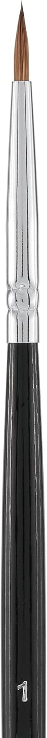 Creative Mark Rhapsody Kolinsky Sable Short Handle Brush - # 1, for Artists, Students, Professionals - Excellent Spring, Full Belly Washes, Englis...