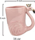 16 oz Cute Pink Coffee Mug Ceramic Flamingo Gift Unique Cups Mom Day Gift for Women Her Grandma Pretty Mug Funny Coffee Cup Funky Xmas Presents fo...