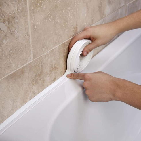Caulk Tape,Bathroom Corner Caulking Tape,Self-Adhesive Sealing Tape Used for Kitchen Sink,Toilet, Bathroom Bathtub, Tub Floor Wall Edge Protector ...