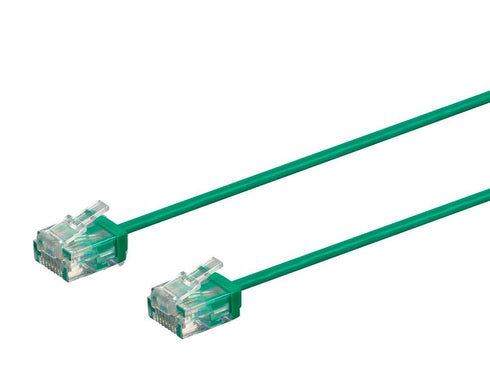 Monoprice Cat6 Ethernet Patch Cable - Snagless, 550MHz, UTP, 32AWG, 1 Feet, Green - Micro SlimRun Series...