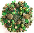 Approx X 400 Jewelry Making Beads Mix Starter Kit for Beginners in Purple Gold & Green Jewelry Findings...