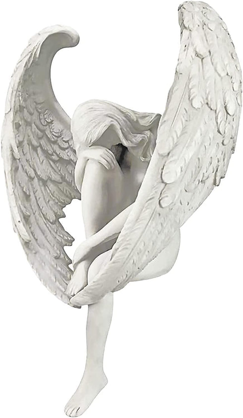 5.9" Outdoor Redemption Angel Statues Fairy Statue Yard Garden Decoration Indoor Resin Craft Art Decor Home Sculpture Souvenir Party Accessorie Re...
