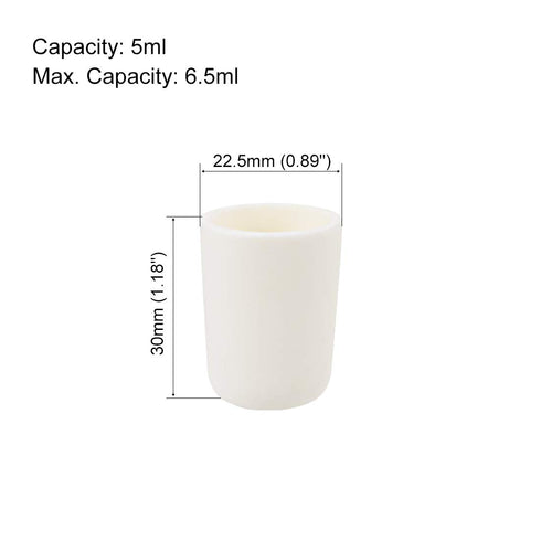uxcell Corundum Alumina Crucible Cup 5ml High Form for Foundry Melting Casting Refining...
