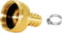 Joywayus 2Pcs 1/2" Barb x 3/4" Female GHT Thread Swivel Brass Garden Water Hose Pipe Connector Copper Fitting with Stainless Clamp House/Boat/Lawn...
