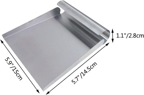 Stainless Steel Food Scooper, Food Mover, Food shovel Spatula, Cutting-board Scraper, Bench Scrape, Dough Cutter Tool, with Flat Bottom - for Cutt...