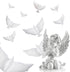 12-Pack Dove Balloons Memorial Release in Sky, Biodegradable White Angel Lanterns Funeral Party Decorations for Loss of Loved One, Celebration of ...