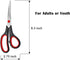 Scissors 8.5 inch Stainless Blade Black Plastic Handle Office School Classroom Student Teacher Crafting Fabric Sewing Gift Wrapping All Purpose 2 ...