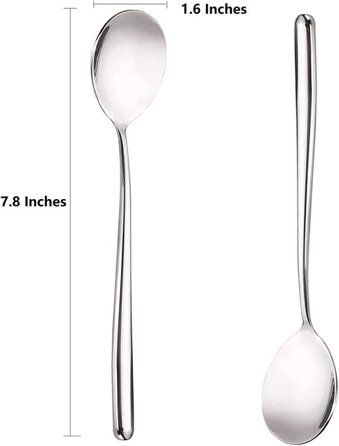 Miupoo Korean Soup Spoons Stainless Steel Long Handle Tablespoon Pack of 5...