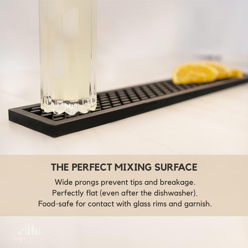 Premium A Bar Above Heavy Duty Bar Mat, Food Safe Silicone Mat, Mats for Bartending and Coffee, Commercial Strength Bartender Accessories, Dish Dr...