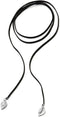 COOLSTEELANDBEYOND Womens Black Wrap Choker Necklace with Leaf, Bolo Tie Necktie, Lariat Necklace, Long Necklace...