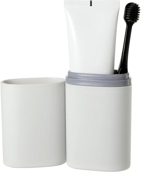 Travel Toothbrush Holder, Travel Toothbrush Cup Case, Toothbrush Travel Container Portable Toothpaste Storage for Camping School Business Trip Bat...
