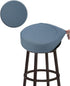 BUYUE Bar Stool Covers, Luxury Fabric Dia.12-14" Round Crease-Resistant Stretchy Washable Jacquard Dustproof Stool Seat Slipcover, S-Sky Blue-1 Co...