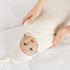 Large Jersey Knitted Swaddle Blanket for Baby, Soft Stretchy Receiving Blanket for Newborns with Hat, Large 47 x 47 inches (Natural)...