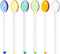6PCS Tea Spoons, Colorful Coffeeware Long Handle Stirring Spoons, Home Kitchen Glass Spoon...