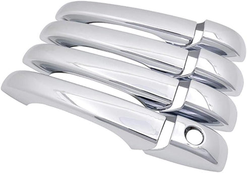 Signature Triple Chrome Plated Side Door Handle Cover Overlay Compatible with 300/300C 200 Avenger Caliber Journey Grand Caravan Magnum Grand Cher...