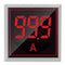 Digital Display AC Current Indicator, 22mm Square Head LED Current Tester 0~100A Ammeter Monitor (Red)...