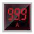 Digital Display AC Current Indicator, 22mm Square Head LED Current Tester 0~100A Ammeter Monitor (Red)...