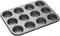 Masterclass Heavy Duty 12 Hole Cupcake Baking Tray Tin Pan with Double Layer Non-Stick Coating | Ideal for Baking Buns, Cupcakes, Yorkshire Puddin...