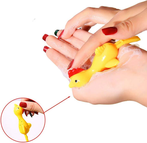 12 PCS Slingshot Chicken Sticky Funny Rubber Chickens Toy Easter Chicks Turkey Toys Gifts for Kids...