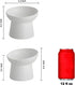 Small Ceramic Raised Cat Bowls, Tilted Elevated Food or Water Bowls, Stress Free, Backflow Prevention, Dishwasher and Microwave Safe, Lead & Cadmi...