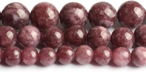 Yochus 10mm Lepidolite Round Loose Beads Natural Stone Beads for Jewelry Making...