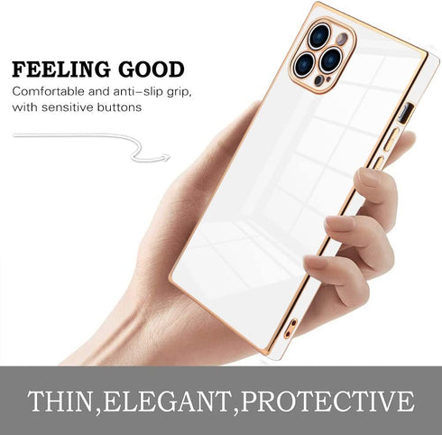 KANGHAR Case Compatible with iPhone 13 Pro Max Luxury Cute Plating Electroplated Design Case Full-Body Anti-Scratch Shockproof Bumper Slim Cover f...
