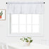 Curtain Valance,Waffle Weave Waterproof Window Valance for Bathroom,Rod Pocket Tailored Kitchen Valance Curtain Cafe Curtains - 60" x 15", White, ...