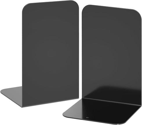 VFINE Bookends 1 Pair, Bookends for Shelves, Metal Black Book Ends for Shelves, Book Ends for Heavy Books, Book Shelf Holder for Home Office...