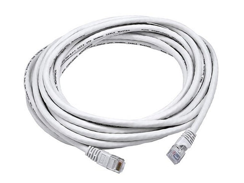 Monoprice 20FT 24AWG Cat6 550MHz UTP Ethernet Bare Copper Network Cable - White...