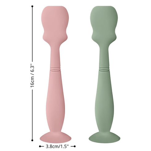 Baby Diaper Cream Spatula Applicator Set - 2Pack Soft Silicone Baby Butt Paste Spatula (Sage/Blush/Gray, Large Size)...