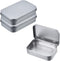 AKOAK 3 Pcs 3.7 x 2.4 x 0.8 Inches Silver Rectangular Empty Hinged Tins Box Containers for First Aid Kit,Survival Kits,Storage,Herbs,Pills,Crafts ...